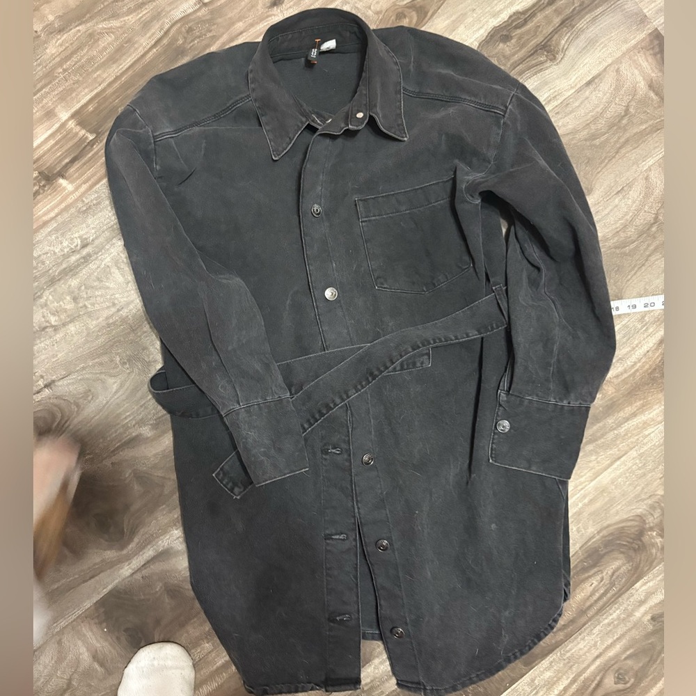 Long Black Denim Jacket